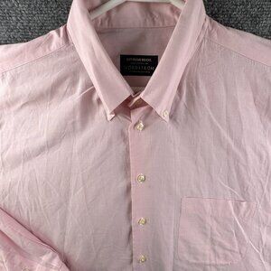 Gitman Bros For Nordstrom Pink Long Sleeve Button Up Shirt XL Men Check Cotton